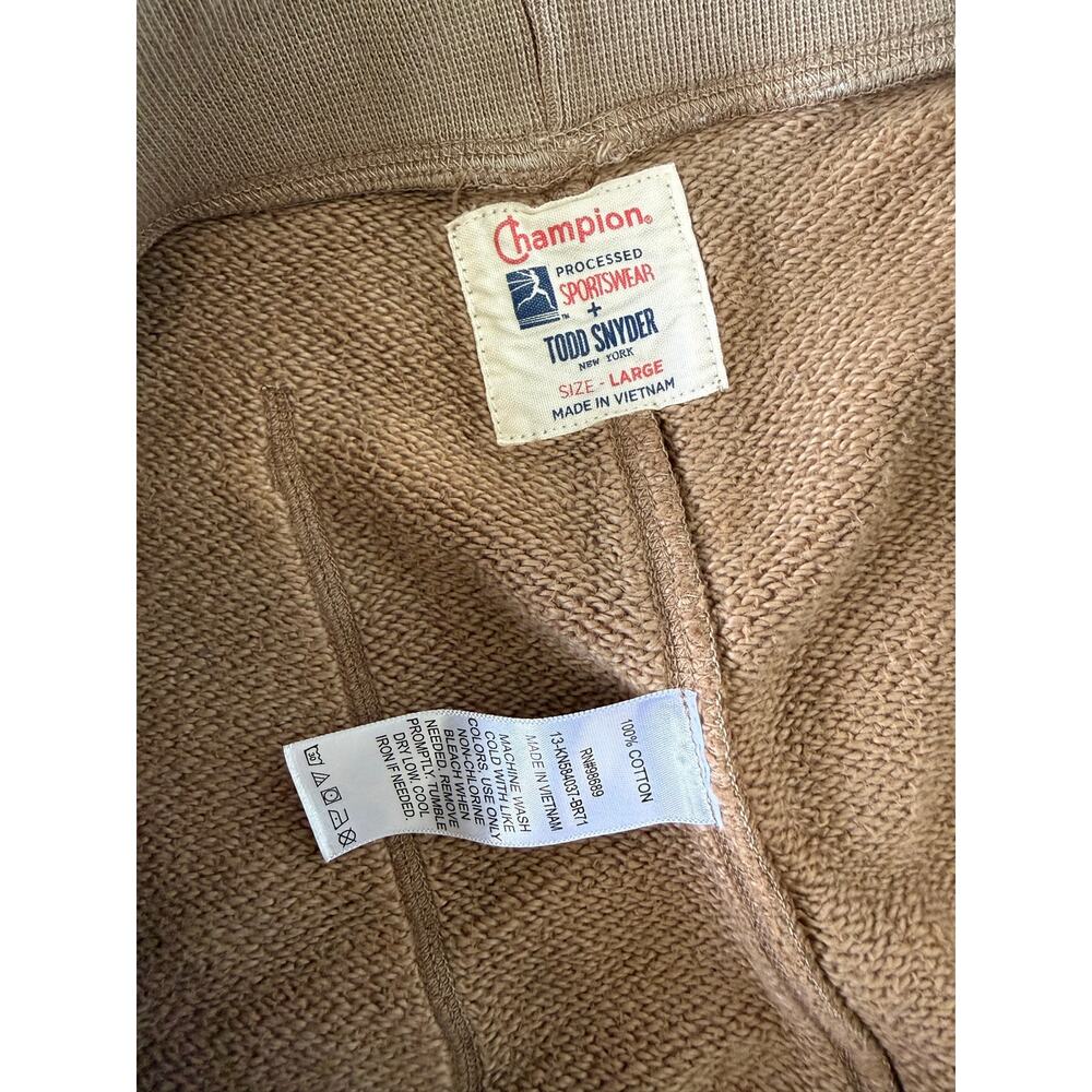 Champion x Todd Snyder Men's Cotton Terry Jogger Sweatpants Sz L Tan Lounge - Picture 7 of 7